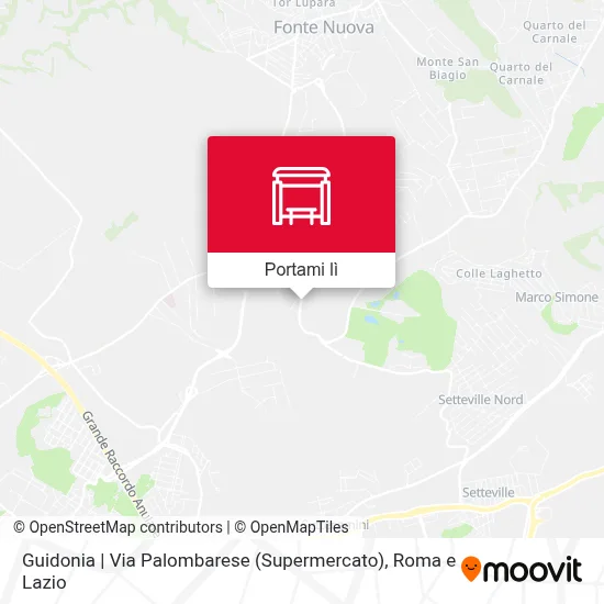 Mappa Guidonia | Via Palombarese (Supermercato)
