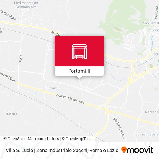Mappa Villa S. Lucia | Zona Industriale Sacchi