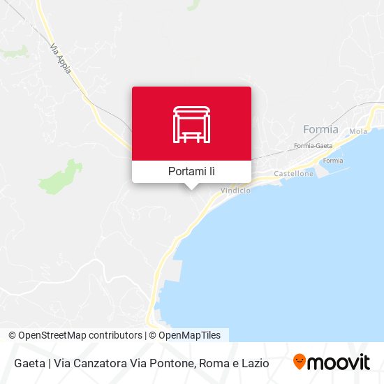 Mappa Gaeta | Via Canzatora Via Pontone