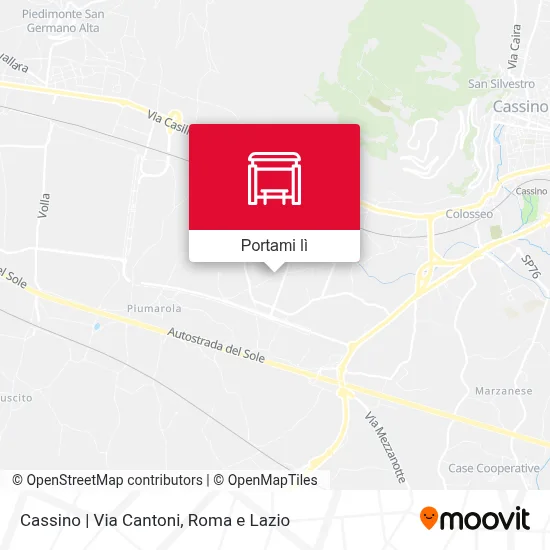 Mappa Cassino | Via Cantoni