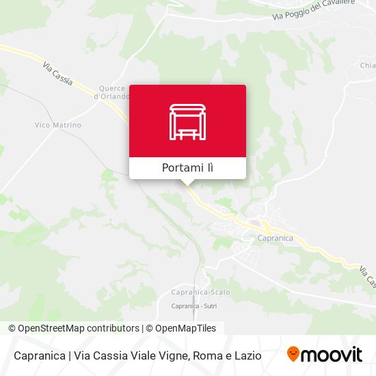 Mappa Capranica | Via Cassia Viale Vigne
