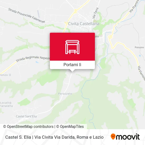 Mappa Castel S. Elia | Via Civita Via Darida
