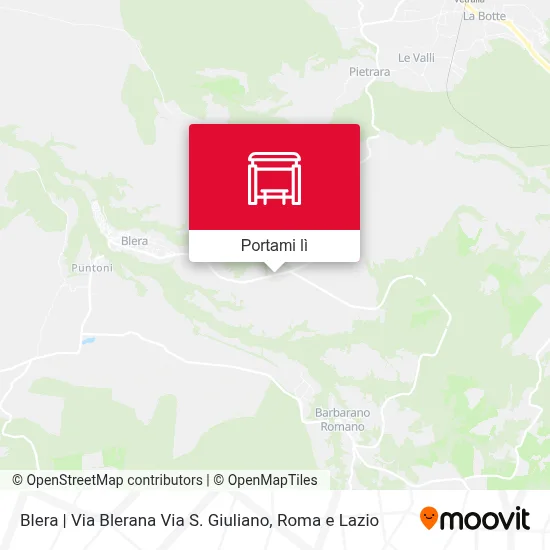 Mappa Blera | Via Blerana Via S. Giuliano