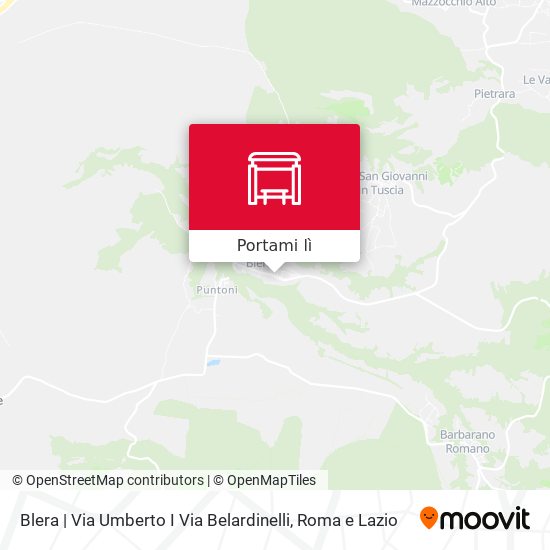 Mappa Blera | Via Umberto I Via Belardinelli