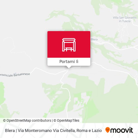 Mappa Blera | Via Monteromano Via Civitella