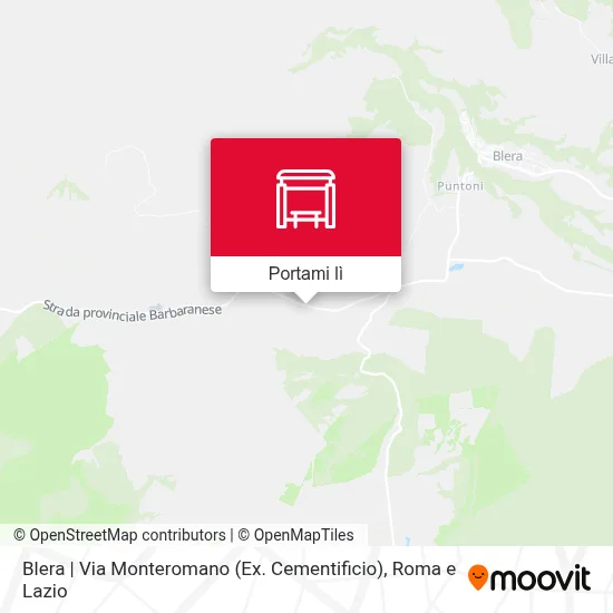 Mappa Blera | Via Monteromano (Ex. Cementificio)