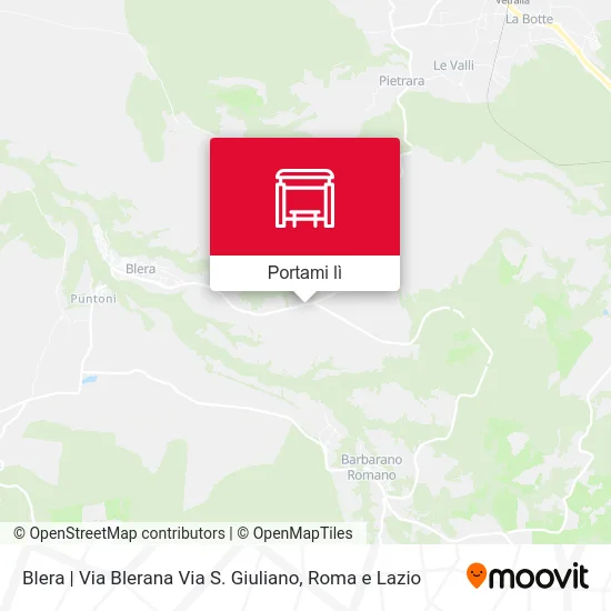 Mappa Blera | Via Blerana Via S. Giuliano