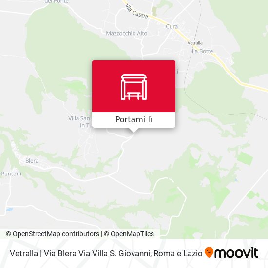 Mappa Vetralla | Via Blera Via Villa S. Giovanni