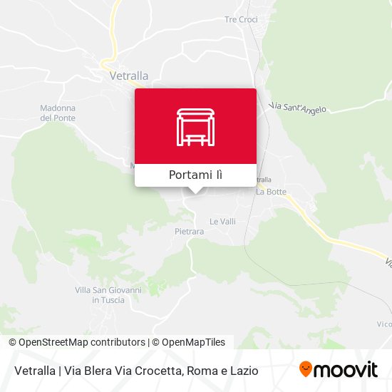 Mappa Vetralla | Via Blera Via Crocetta