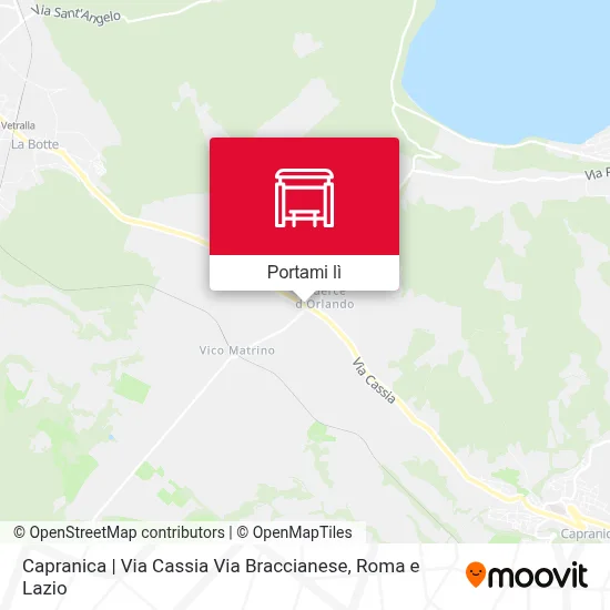 Mappa Capranica | Via Cassia Via Braccianese