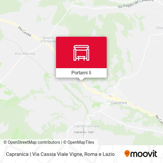 Mappa Capranica | Via Cassia Viale Vigne