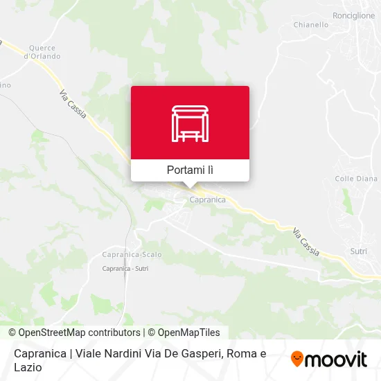 Mappa Capranica | Viale Nardini Via De Gasperi
