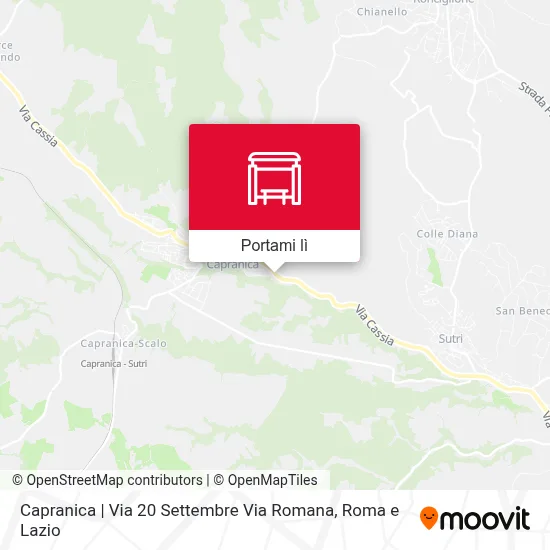 Mappa Capranica | Via 20 Settembre Via Romana