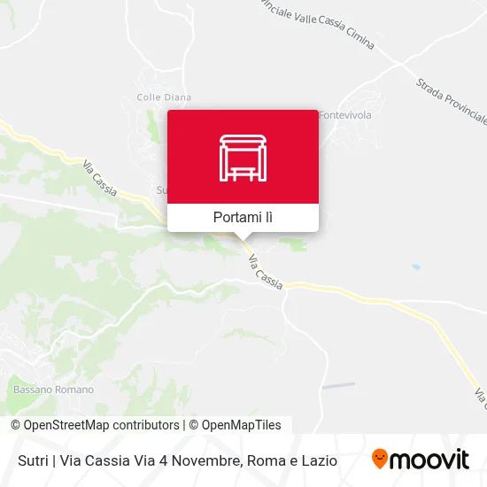 Mappa Sutri | Via Cassia Via 4 Novembre