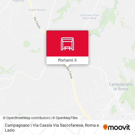 Mappa Campagnano | Via Cassia Via Sacrofanese