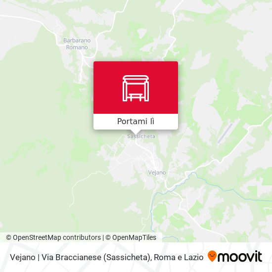 Mappa Vejano | Via Braccianese (Sassicheta)
