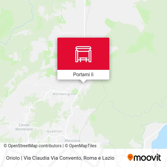 Mappa Oriolo | Via Claudia Via Convento
