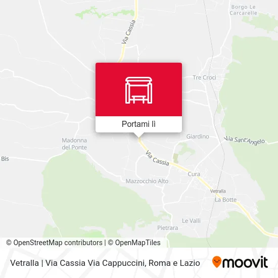 Mappa Vetralla | Via Cassia Via Cappuccini