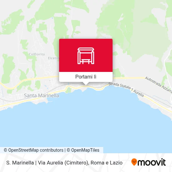 Mappa S. Marinella | Via Aurelia (Cimitero)