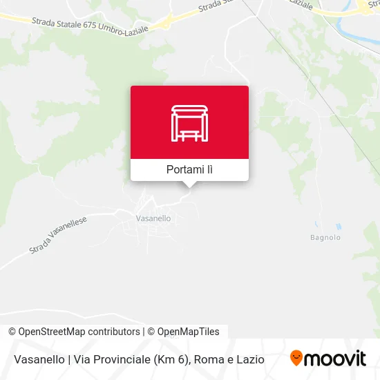 Mappa Vasanello | Via Provinciale (Km 6)