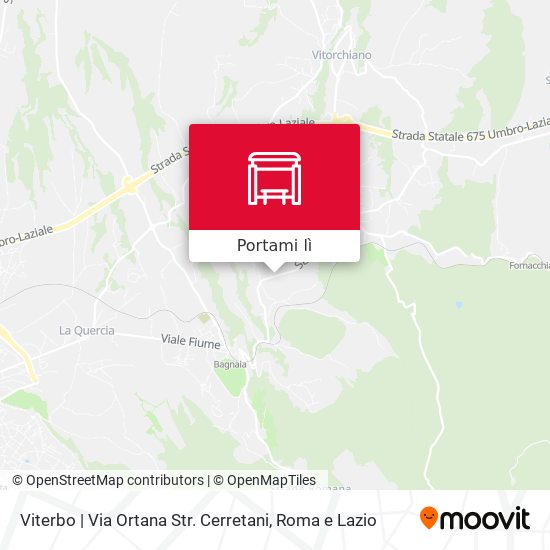 Mappa Viterbo | Via Ortana Str. Cerretani
