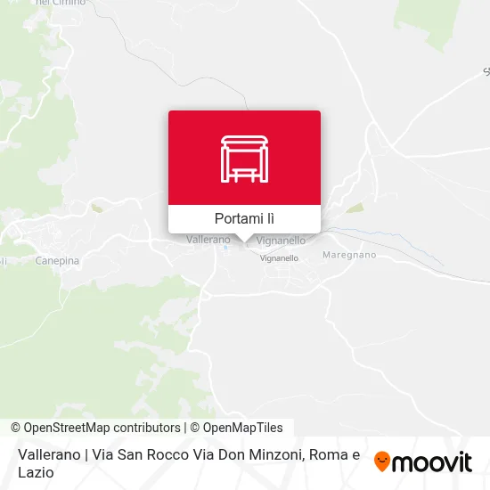 Mappa Vallerano | Via San Rocco Via Don Minzoni