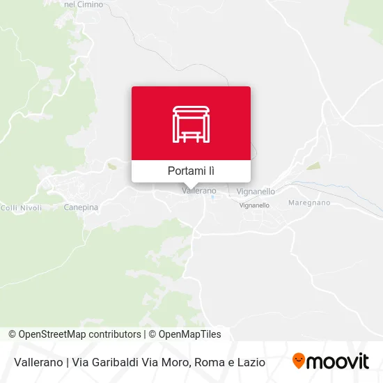 Mappa Vallerano | Via Garibaldi Via Moro