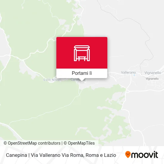 Mappa Canepina | Via Vallerano Via Roma