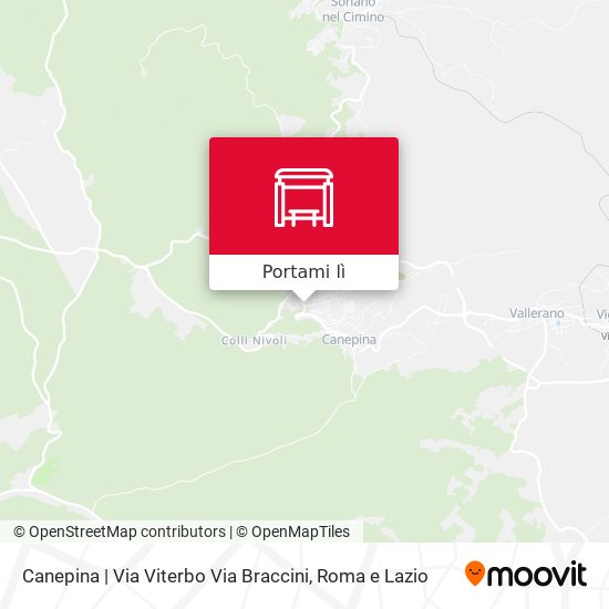 Mappa Canepina | Via Viterbo Via Braccini