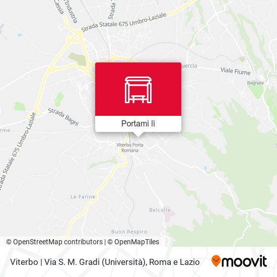Mappa Viterbo | Via S. M. Gradi (Università)