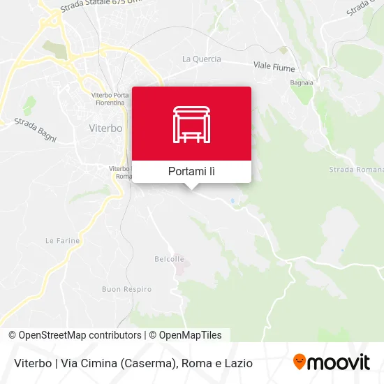Mappa Viterbo | Via Cimina (Caserma)