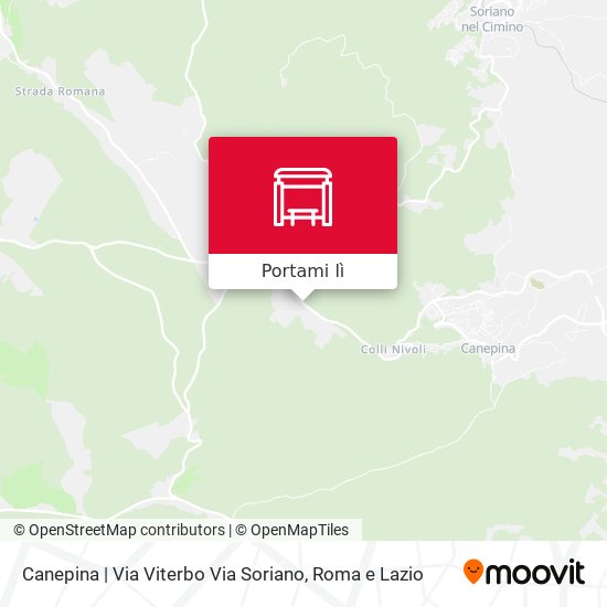 Mappa Canepina | Via Viterbo Via Soriano