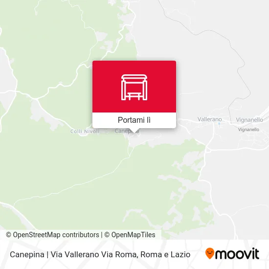 Mappa Canepina | Via Vallerano Via Roma