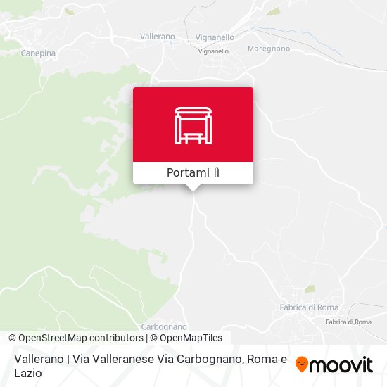 Mappa Vallerano | Via Valleranese Via Carbognano