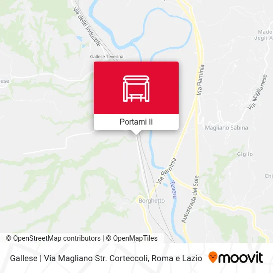 Mappa Gallese | Via Magliano Str. Corteccoli