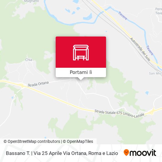 Mappa Bassano T. | Via 25 Aprile Via Ortana