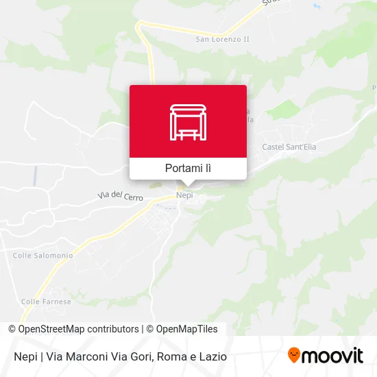 Mappa Nepi | Via Marconi Via Gori