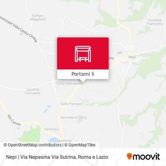 Mappa Nepi | Via Nepesina Via Sutrina