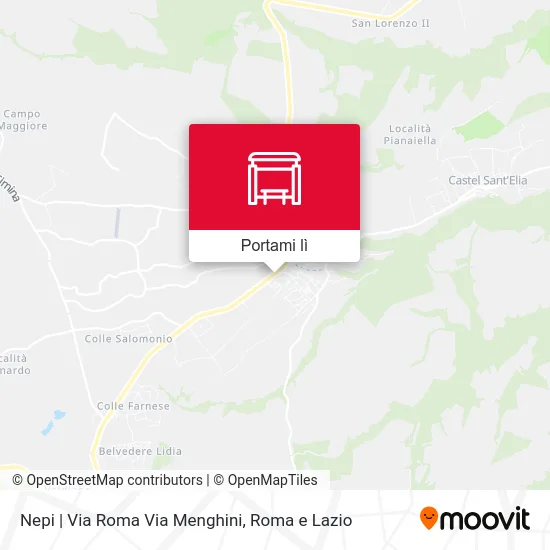 Mappa Nepi | Via Roma Via Menghini