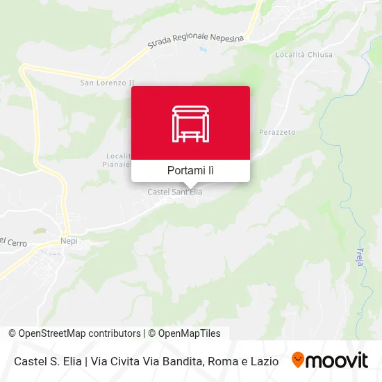 Mappa Castel S. Elia | Via Civita Via Bandita