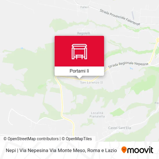 Mappa Nepi | Via Nepesina Via Monte Meso
