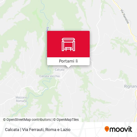 Mappa Calcata | Via Ferrauti