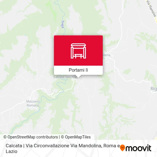 Mappa Calcata | Via Circonvallazione Via Mandolina