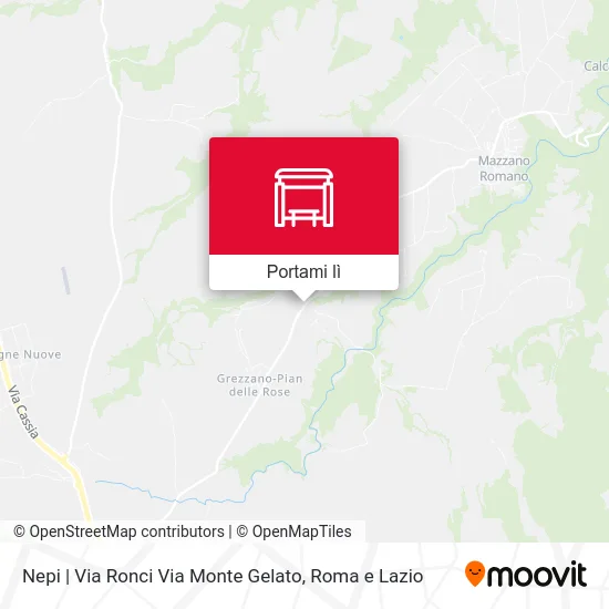 Mappa Nepi | Via Ronci Via Monte Gelato
