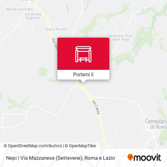 Mappa Nepi | Via Mazzanese (Settevene)