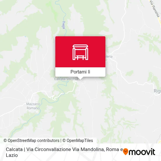 Mappa Calcata | Via Circonvallazione Via Mandolina