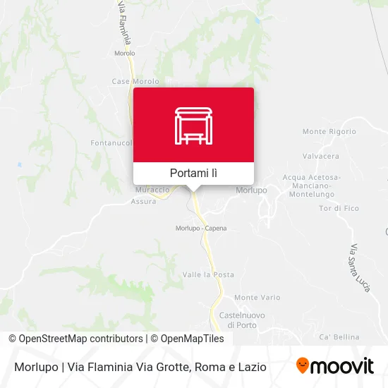 Mappa Morlupo | Via Flaminia Via Grotte