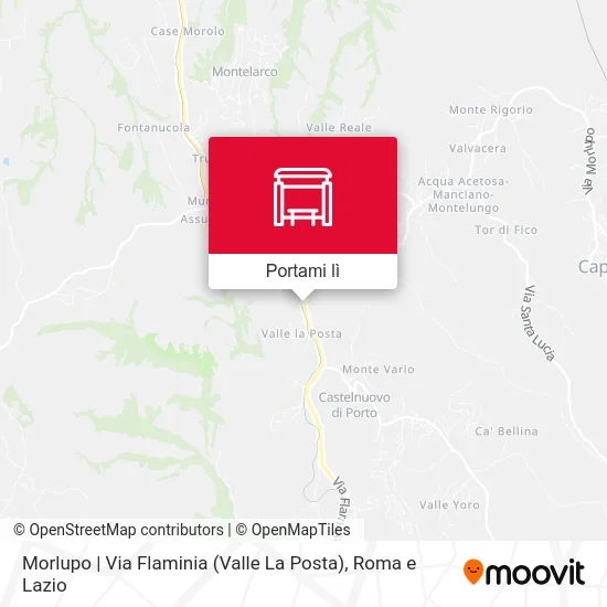 Mappa Morlupo | Via Flaminia (Valle La Posta)