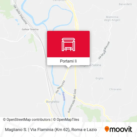 Mappa Magliano S. | Via Flaminia (Km 62)