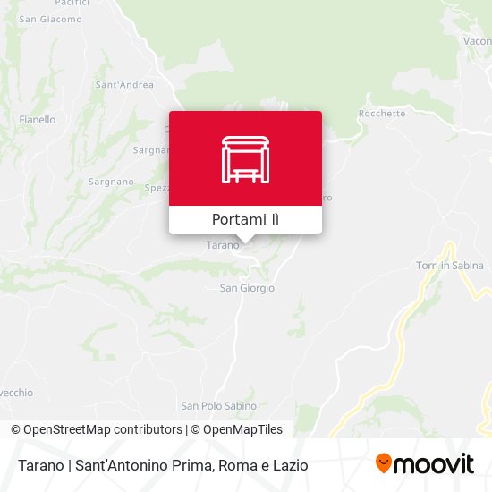 Mappa Tarano | Sant'Antonino Prima